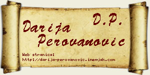 Darija Perovanović vizit kartica